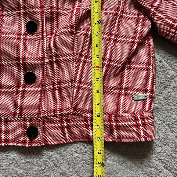 NWT Scotch & Soda Good Luck Charm Checked Plaid Button Up Jacket Women’s Size L - Picture 7 of 8